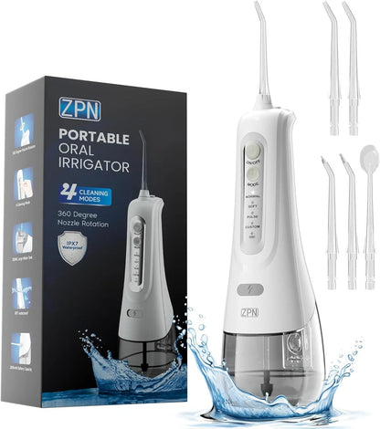 Cordless Water Flosser for Dental Oral Care (Travel Teeth Cleaner)