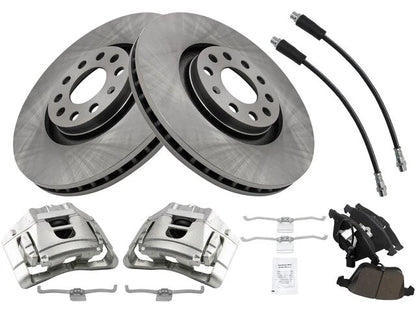 Set of 4 Brake Pads Rotors Calipers for Audi A4 Quattro (2005–2008) 39656PBHH