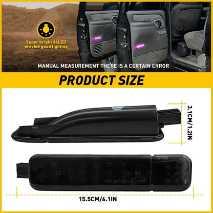 LED Door Panel Lights Smoked Purple for Chevrolet Suburban 1500 2500 (2000–2023)