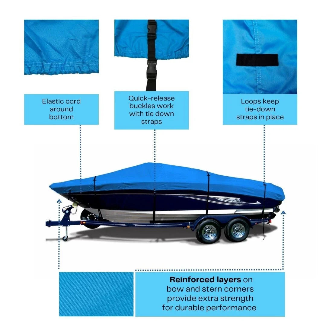 Deck Boat Cover for Tahoe 215 O/B (UV Waterproof, Heavy Duty)
