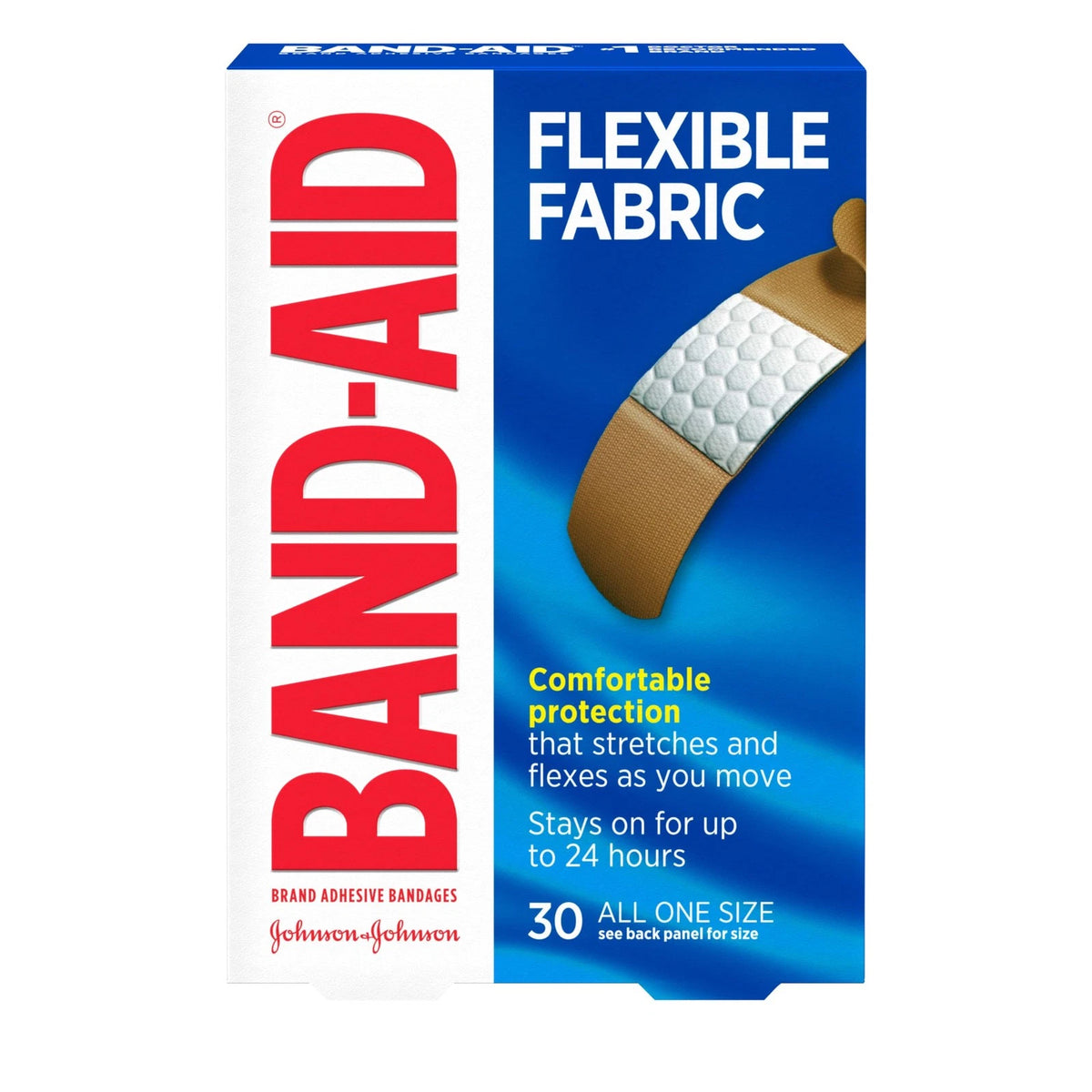 30 ct Flexible Fabric Adhesive Bandages for Various Uses