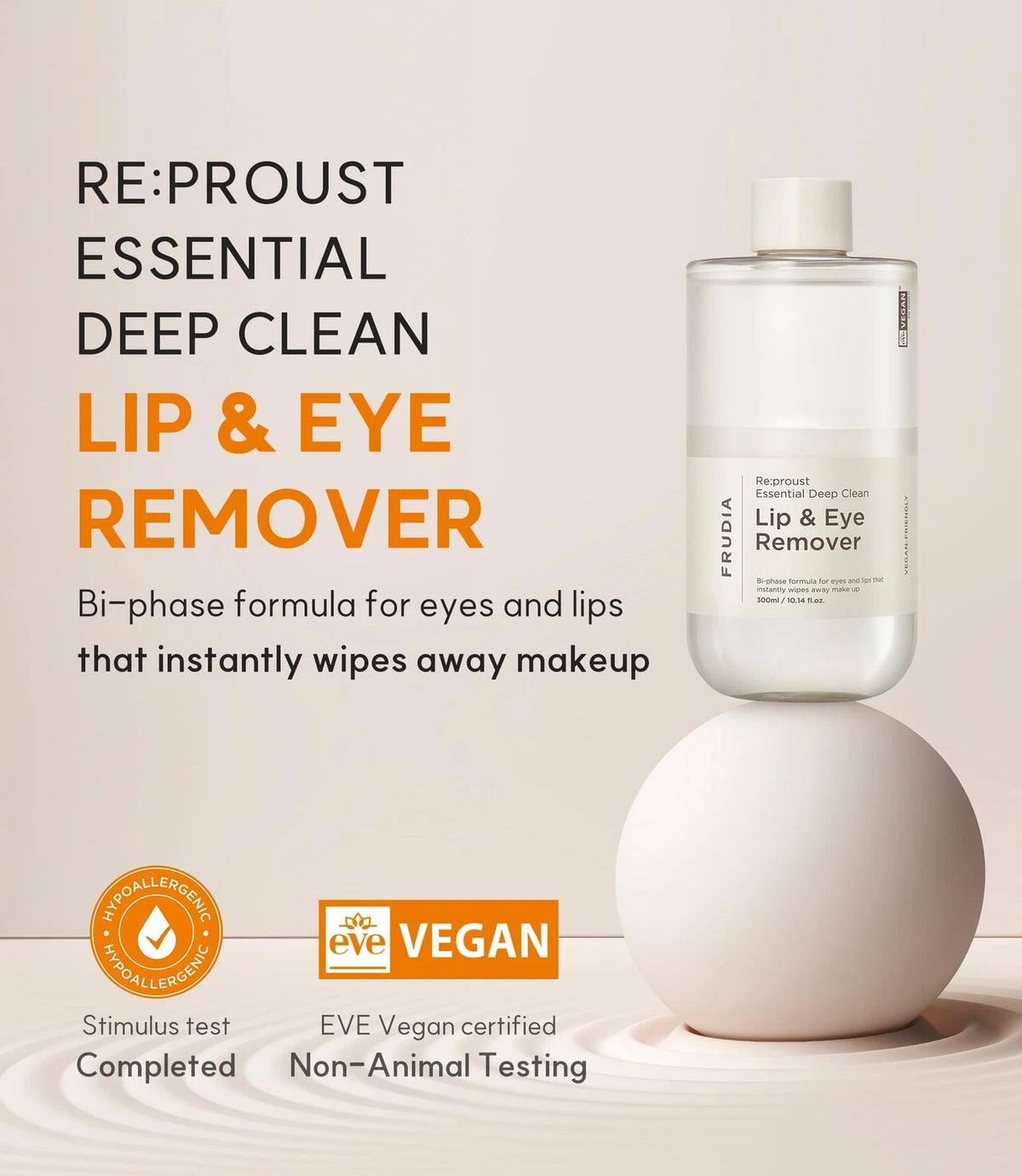 Essential Deep Clean Lip & Eye Remover for Frudia Welcos (10.14 Fl Oz)