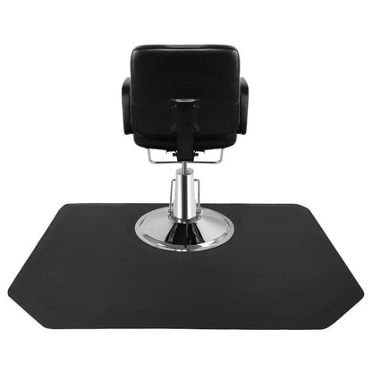 Anti-Fatigue Salon Mat for Barber Shop (4' x 5' x 1/2") - Black Hexagon
