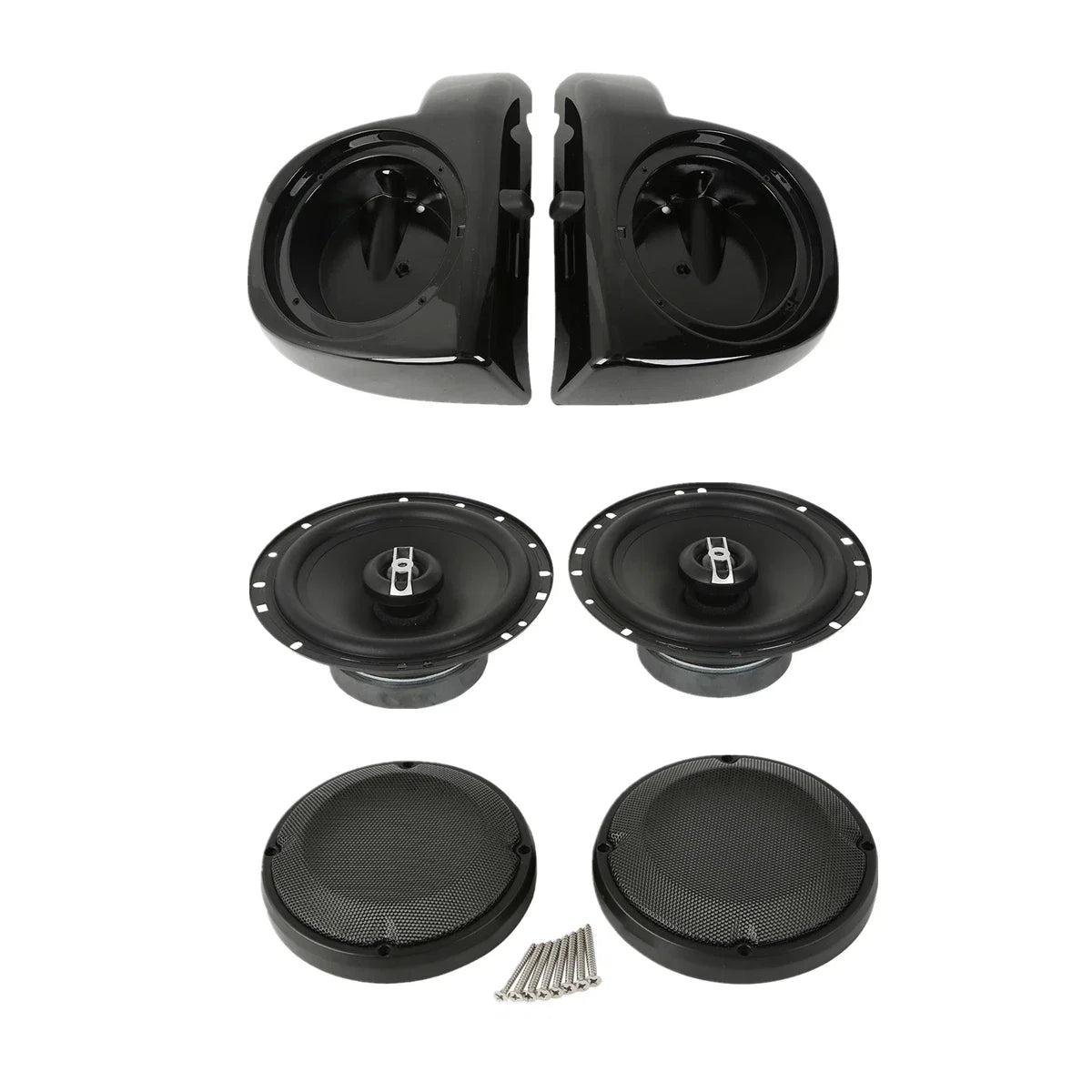 6.5" Lower Vented Fairing Pods with Speaker & Grills for Harley Touring (2014–2023)