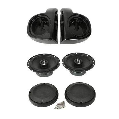 6.5" Lower Vented Fairing Pods with Speaker & Grills for Harley Touring (2014–2023)