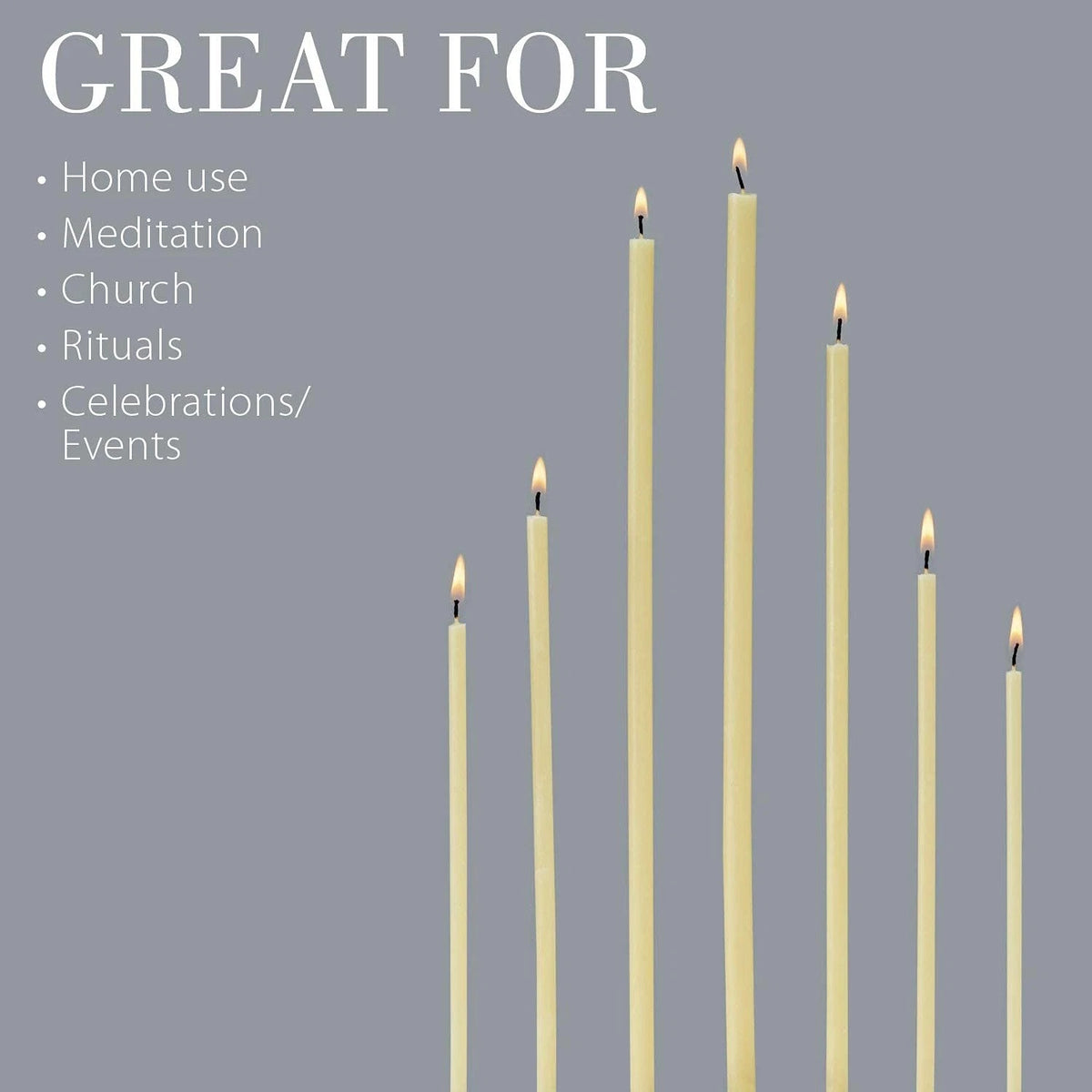 Set of 4 Beeswax Candles for Home Decor (5.9 in, Honey-Scented, White)