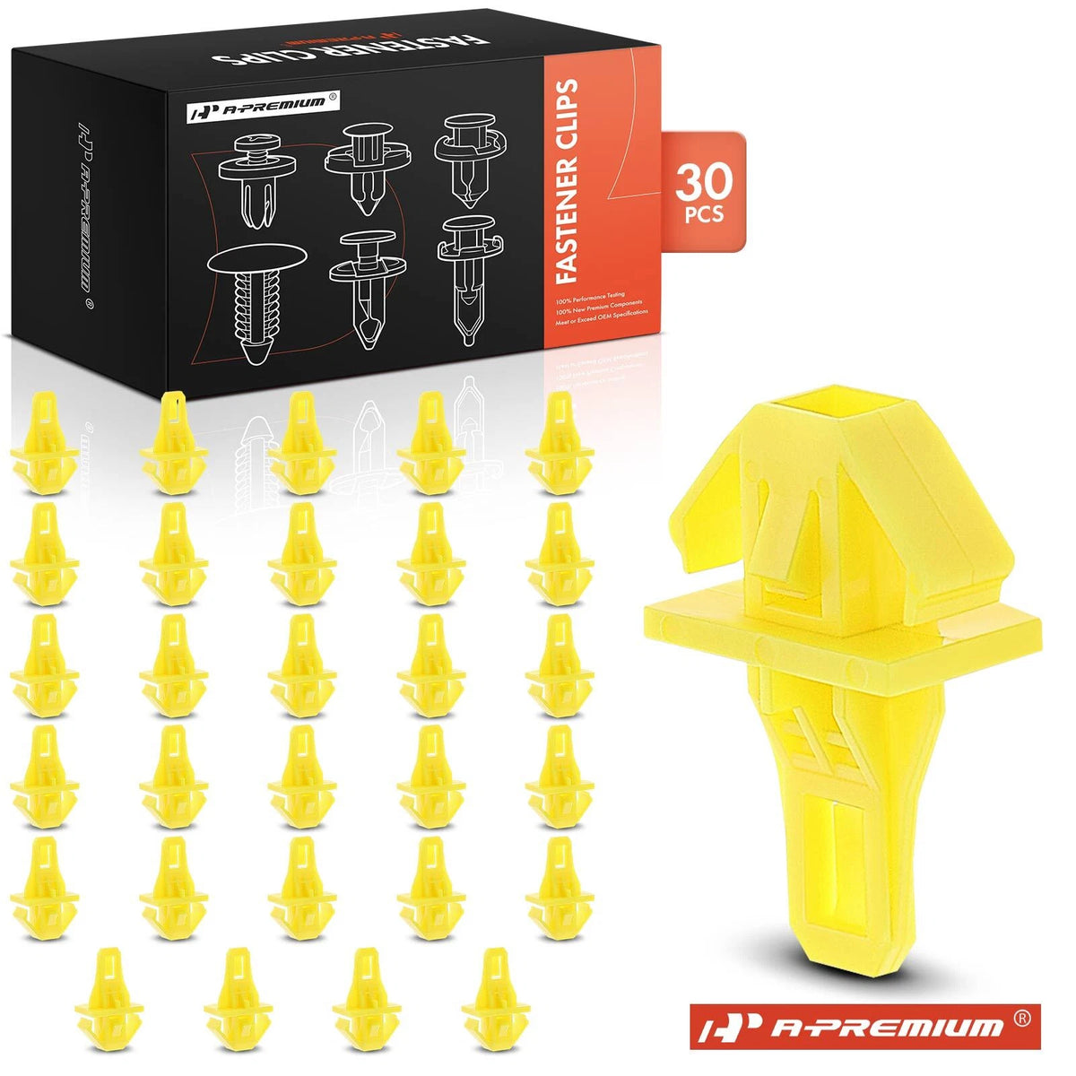 30Pcs Fastener Grille Bumper Moulding Retainer Clips for Honda CR-V (2017–2022) - 91578-T0A-003, 91578T0A003, 21836