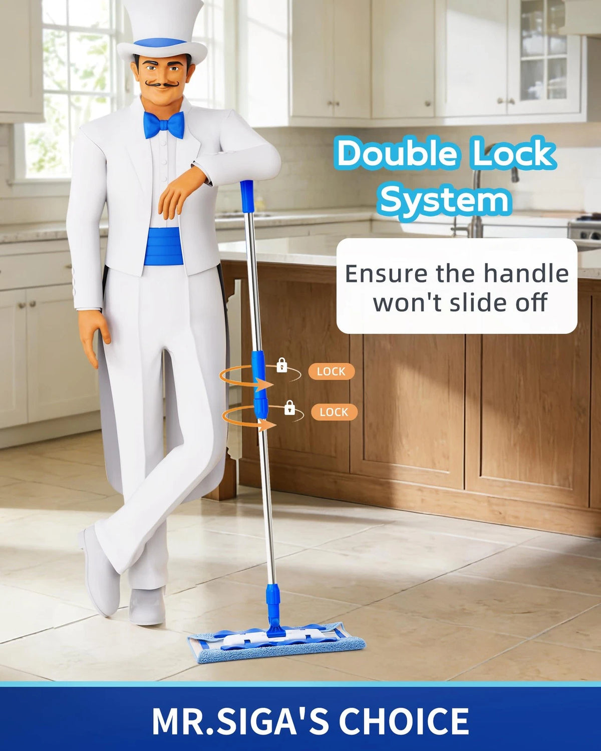 Microfiber Mop for 59.4 x 16.5 x 5.1 Inch (No Part Numbers)