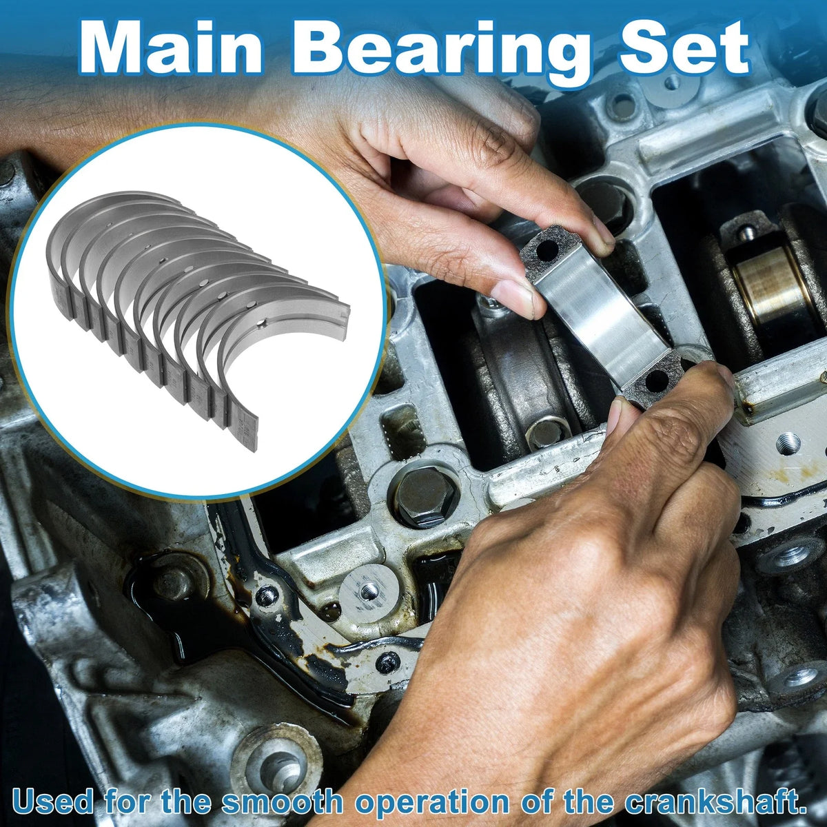 Main Bearing Set No. 1170167020 for Toyota Land Cruiser (2002–2010)