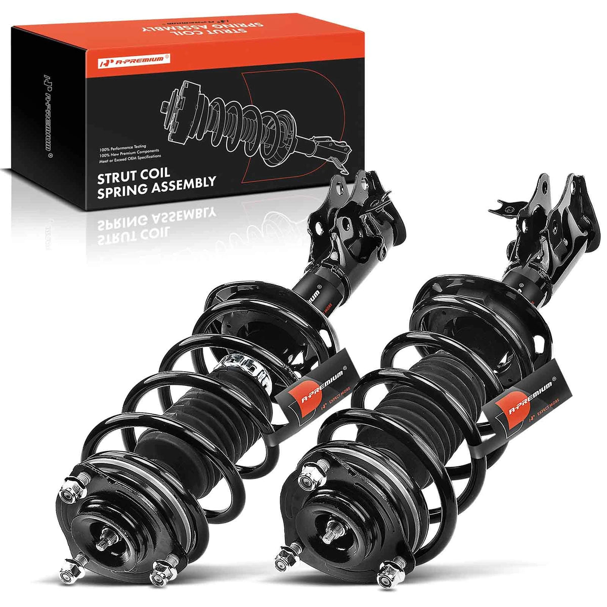Set of 2 Front Struts w/ Coil Springs for Honda Civic (2006–2011) 1333466R, 1333466L