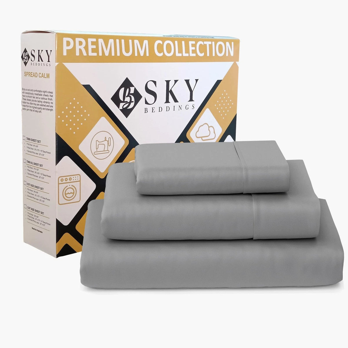 3-Piece Twin XL Cotton Sheet Set - 400 Thread Count Sateen Weave