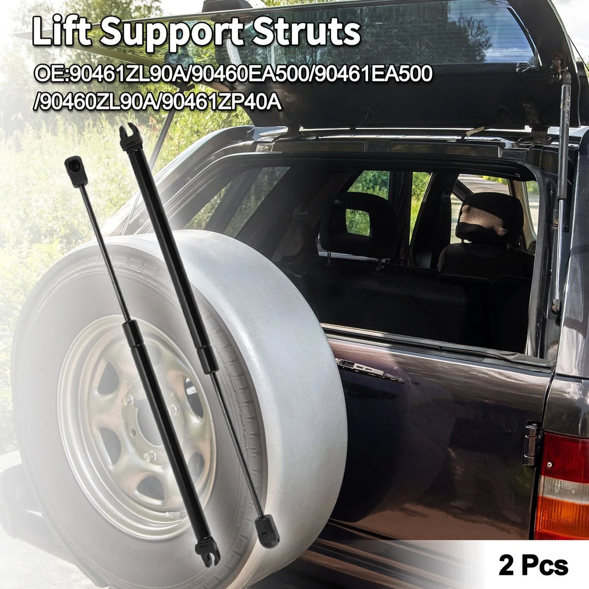 Rear Window Glass Lift Supports Struts for Nissan Pathfinder R51 (2005–2012)