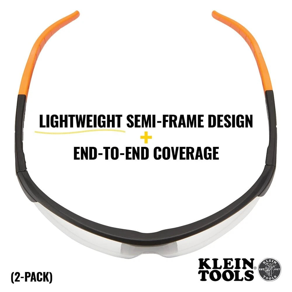 2X Safety Glasses for Klein Tools (PPE Protective Eyewear, Clear Lens)