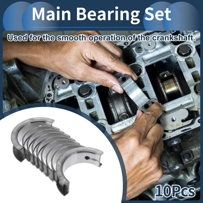 Main Bearing Set No.MD327494 for Mitsubishi Lancer (1992–1997) 10 Pcs