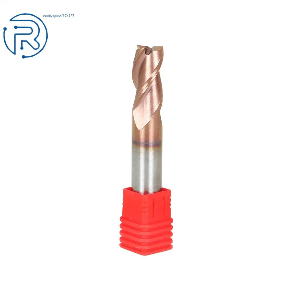 1/2" Carbide End Mill 3 Flute 37 Degree Helix ZRN Coated for