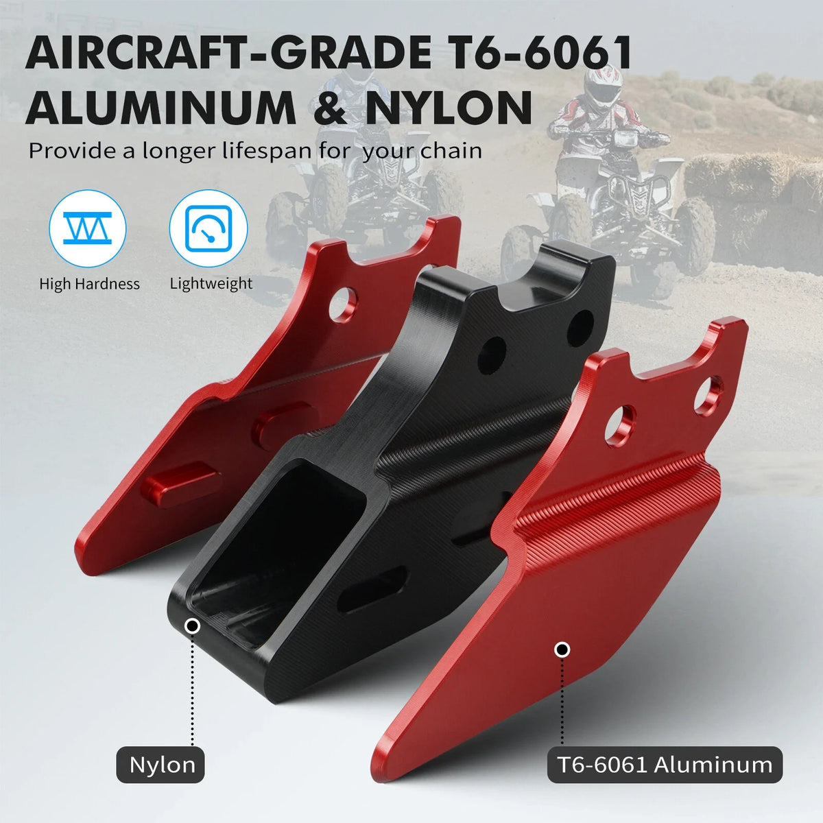 Rear Support Chain Guide Slider for Yamaha Raptor 350 (2004–2013), Warrior 350 (1987–2004)