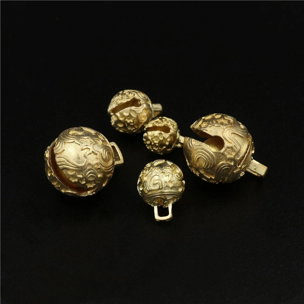 Miniature Brass Bell for DIY Keychain Bag Pendant Jewelry Making