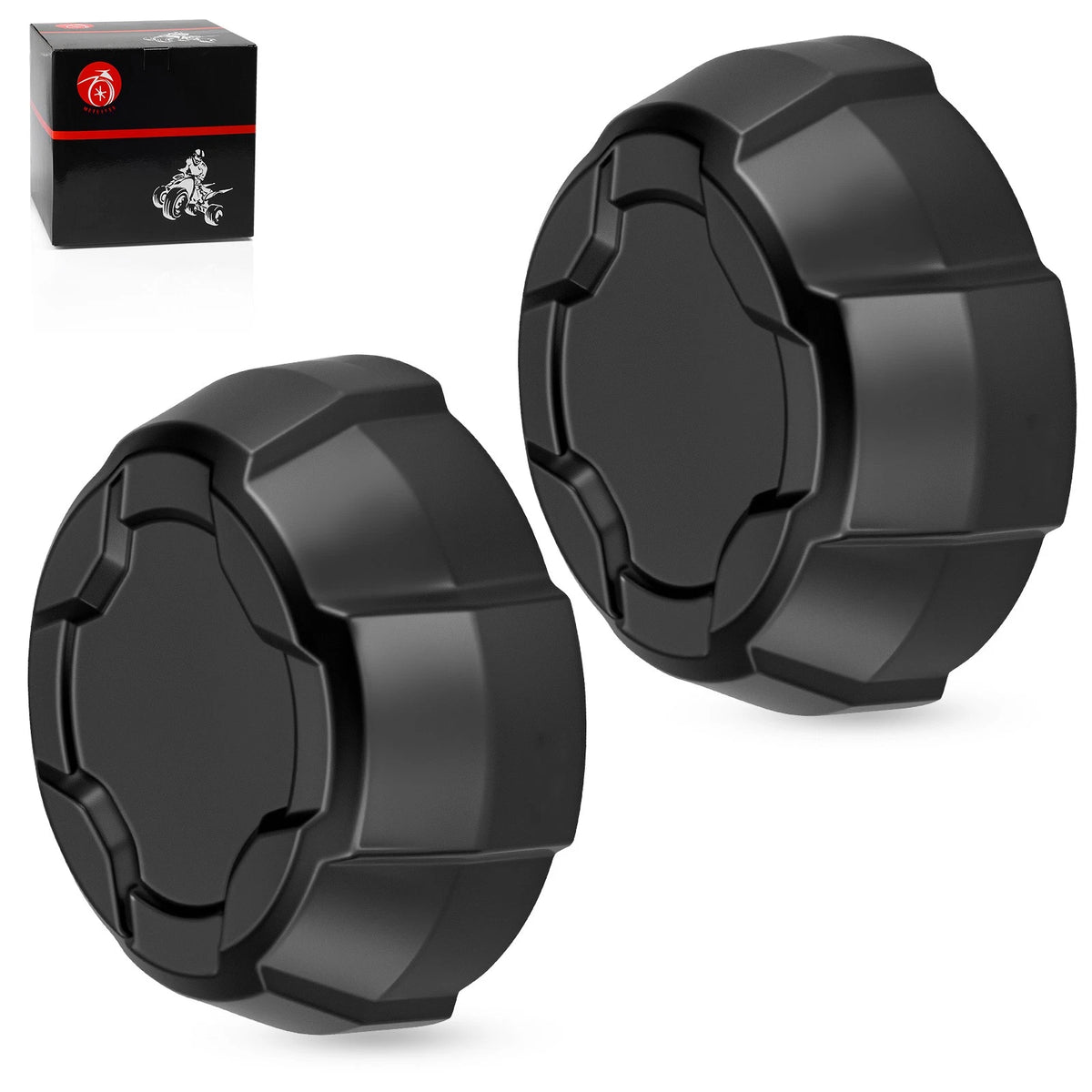 2X Matte Black Rear Rim Cap for Polaris Ranger Crew SP 570 (2022–2025) 1524066-458