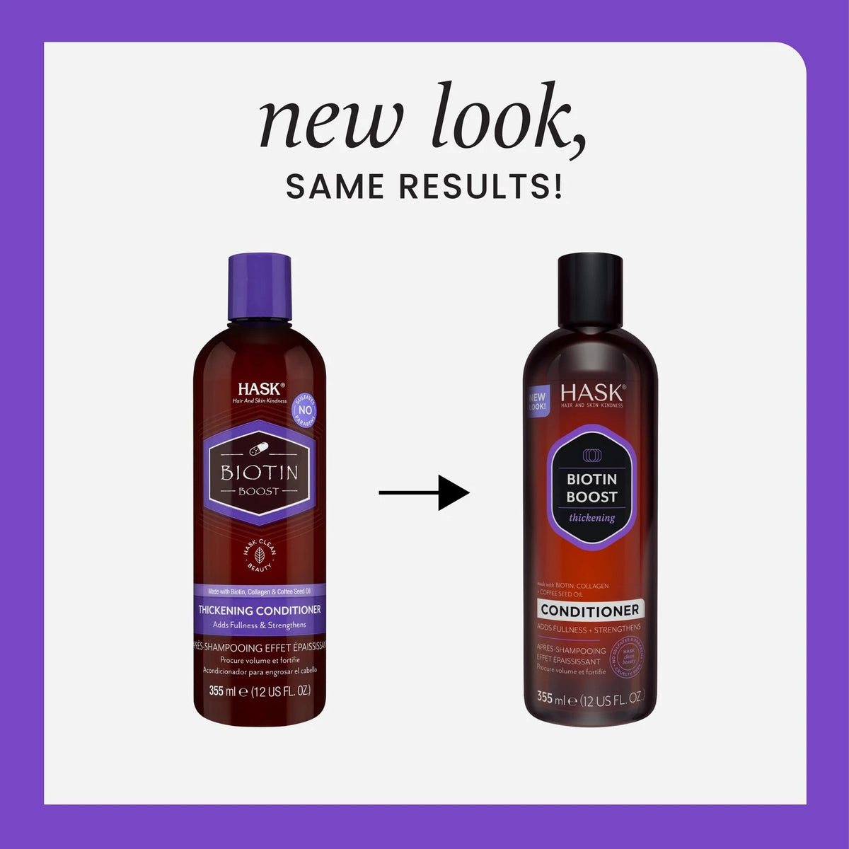 Set of 2 HASK Biotin Boost Thickening Shampoo + Conditioner 12 Fl Oz