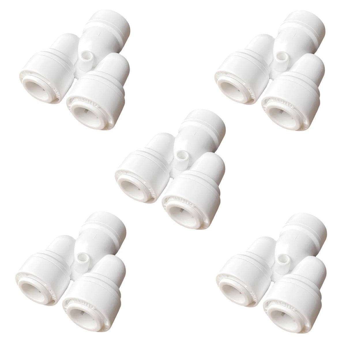 Y Type RO Fittings for 3/8 Inch Tubing OD (Use Two Connects)
