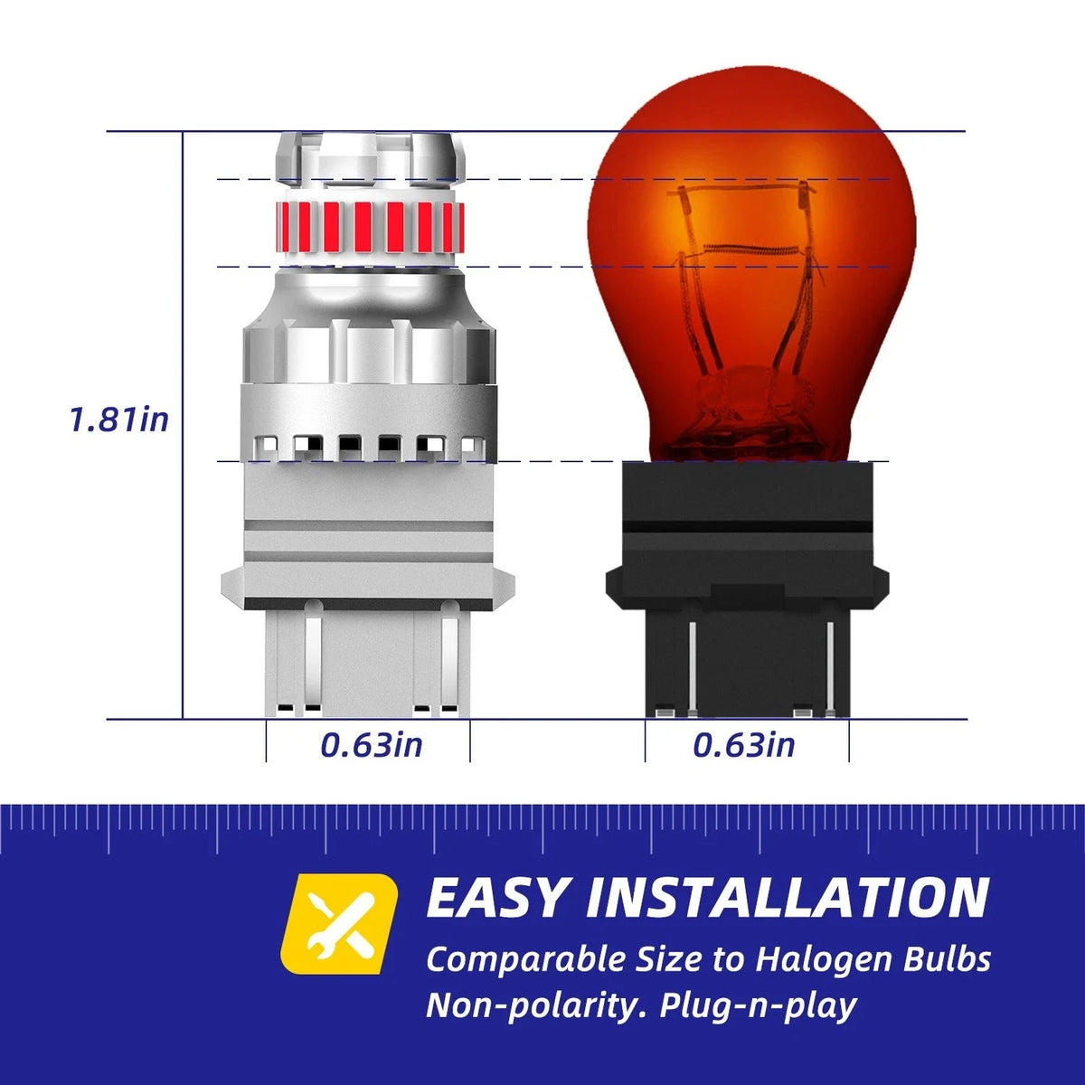 2X LED Turn Signal Light Bulb for (3157/3156)