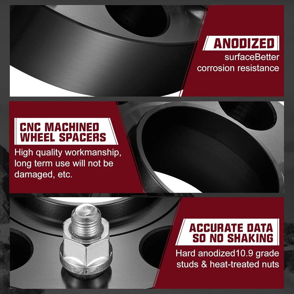 Hub Centric Wheel Spacers for Nissan 300ZX 350Z 370Z 240SX (2003–2009)
