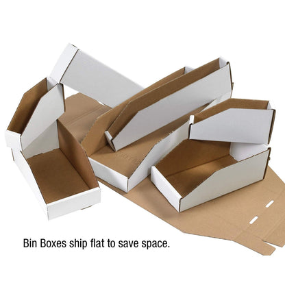 Pack of 25 Jumbo Open Top Bin Boxes 18" x 18" x 10" Oyster White