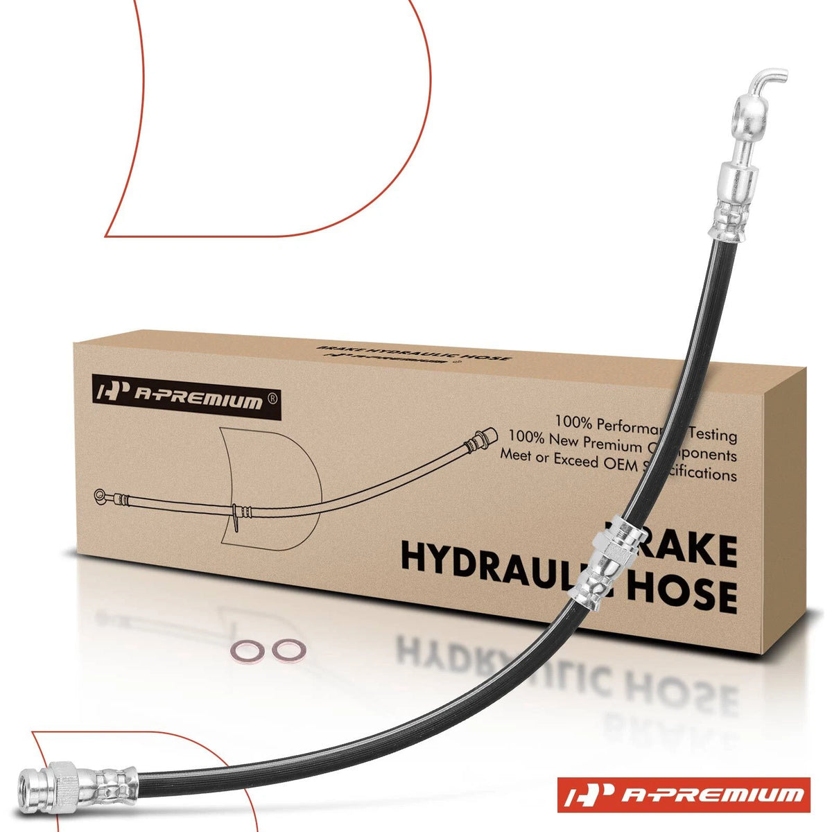 Front Brake Hydraulic Hose for Mazda 626 1993–2002, 323, MX-3, Protege B45543980A, 2203124