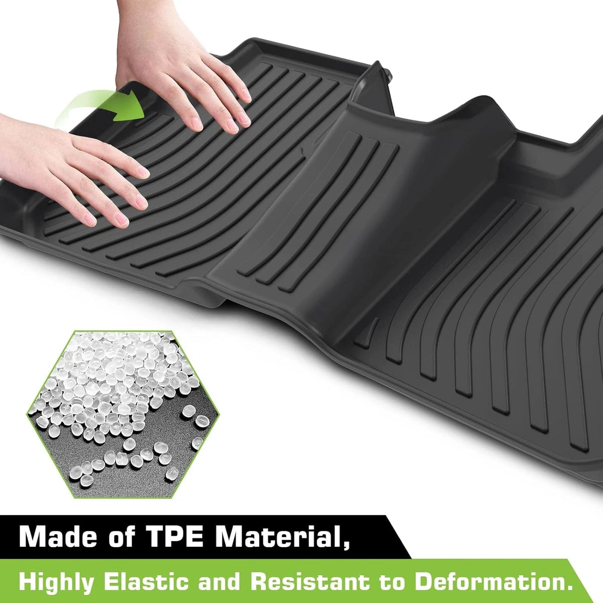 Set of 4 TPE Waterproof Floor Mats for Genesis GV80 (2021–2024) LYRLTF69