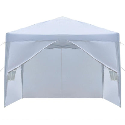 10'x10' White EZ Pop Up Party Tent Outdoor Canopy