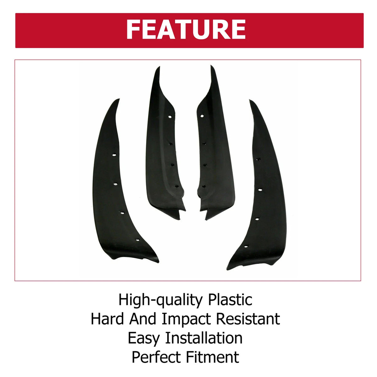 Set of 4 Molded Mud Flap Splash Guards for C6 Corvette (2005–2013) 19170234