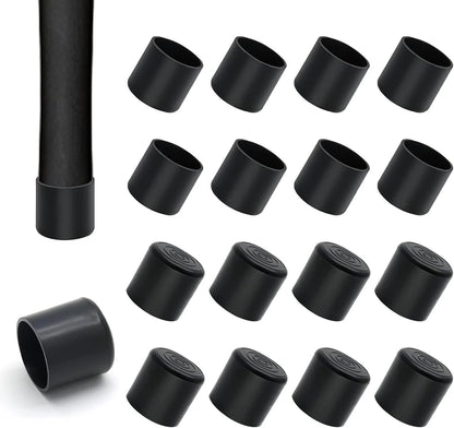 24X Rubber Chair Leg Tips Caps 1 Inch for Table and Chair - Black