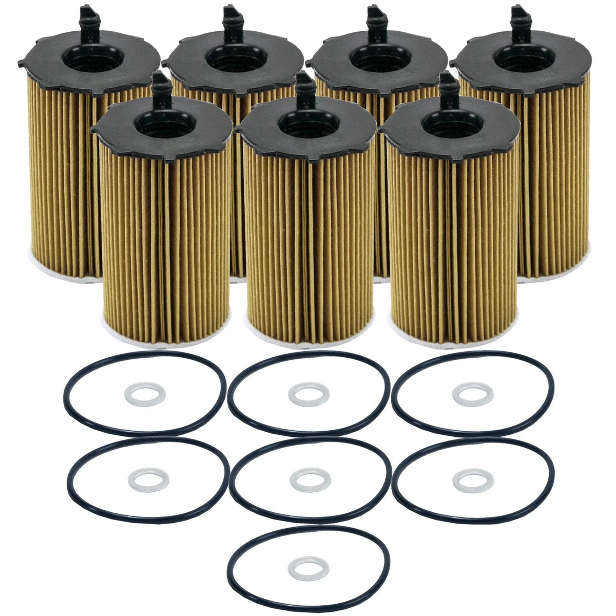 Set of 7 Engine Oil Filters for Hyundai Kia V6 (StdAsp GAS)
