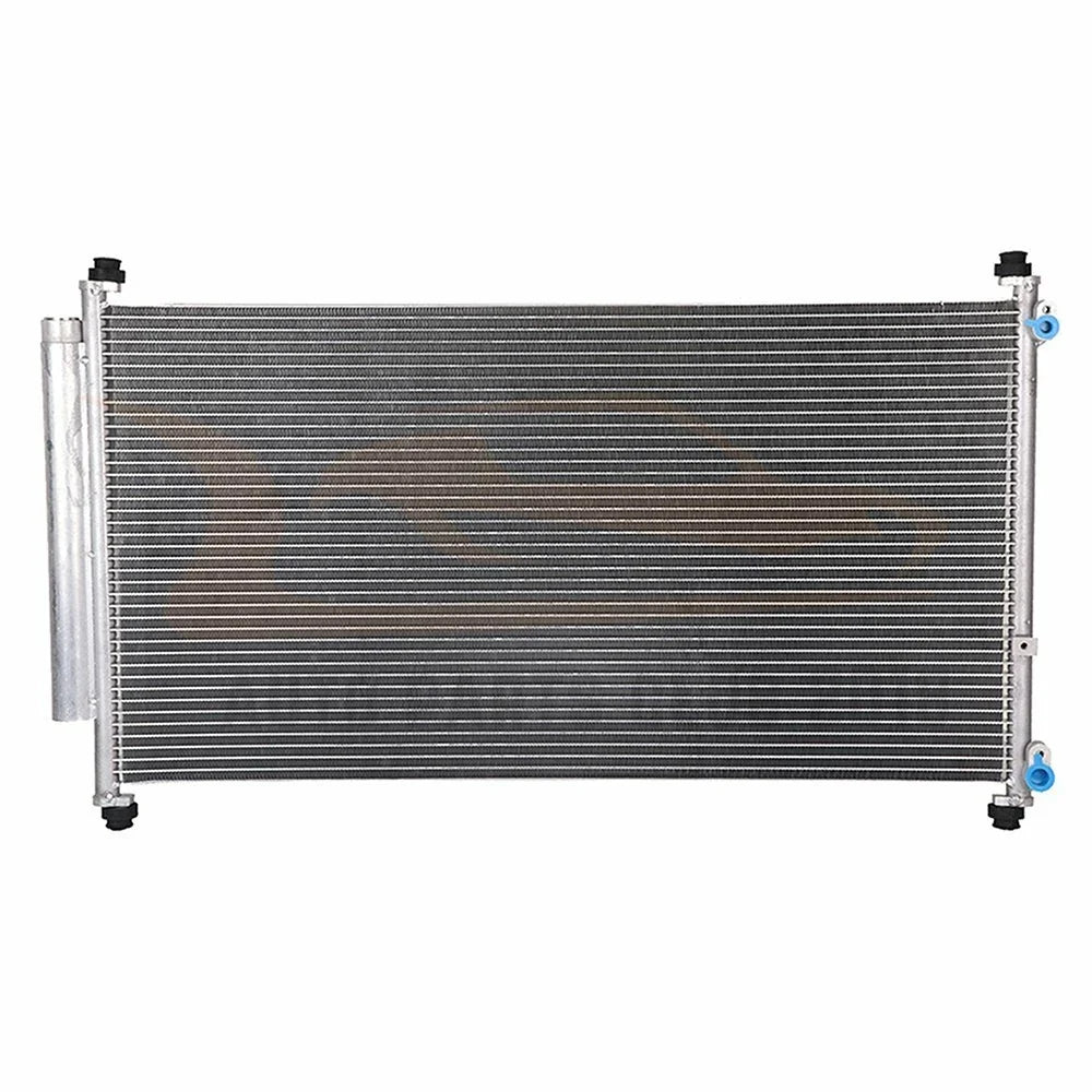 Aluminum AC Condenser for Honda Odyssey (2005–2010) with Oil Hose Clamps