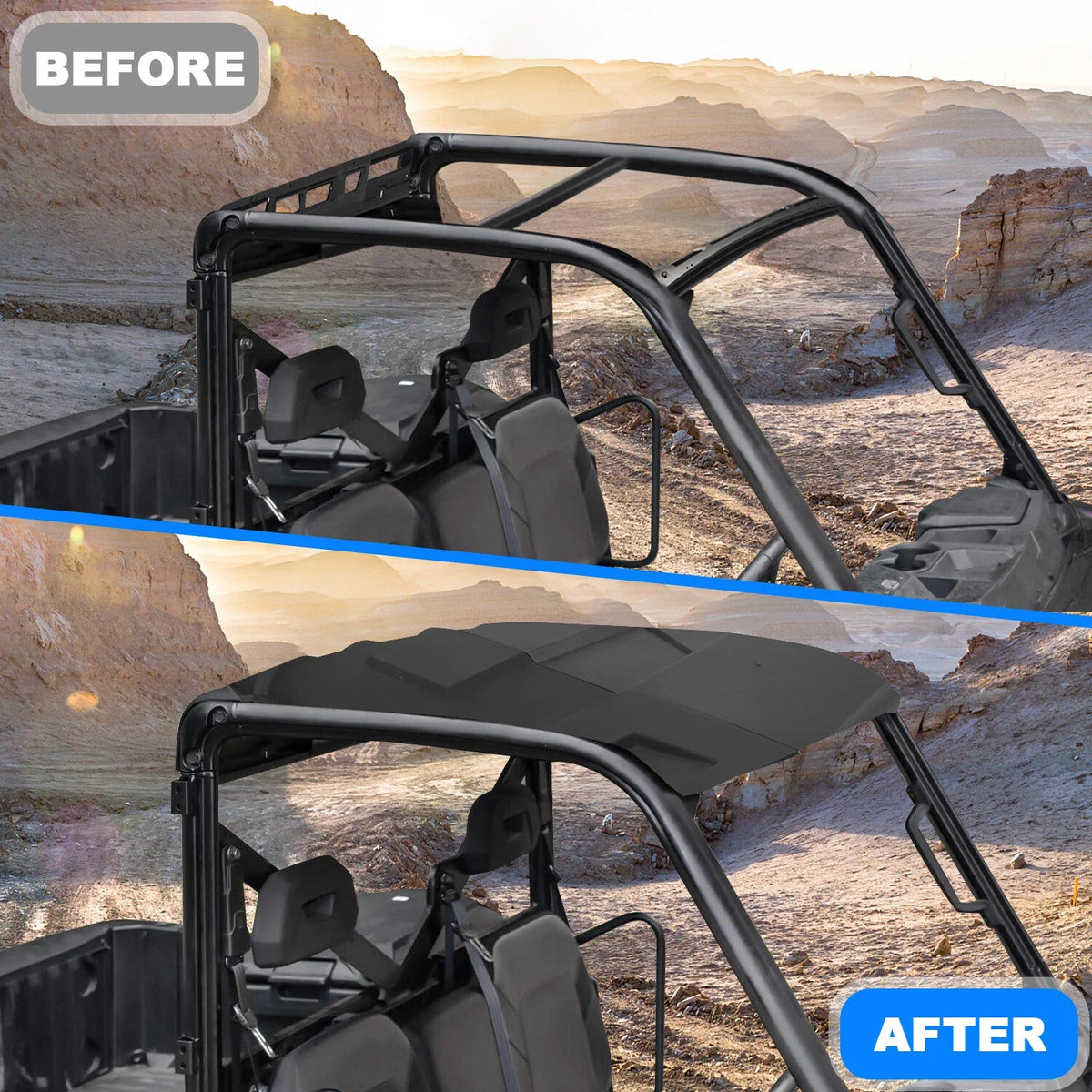Black Hard Roof for Polaris Ranger XP 1000/900/570 Brutus (2013–2025) #2882911