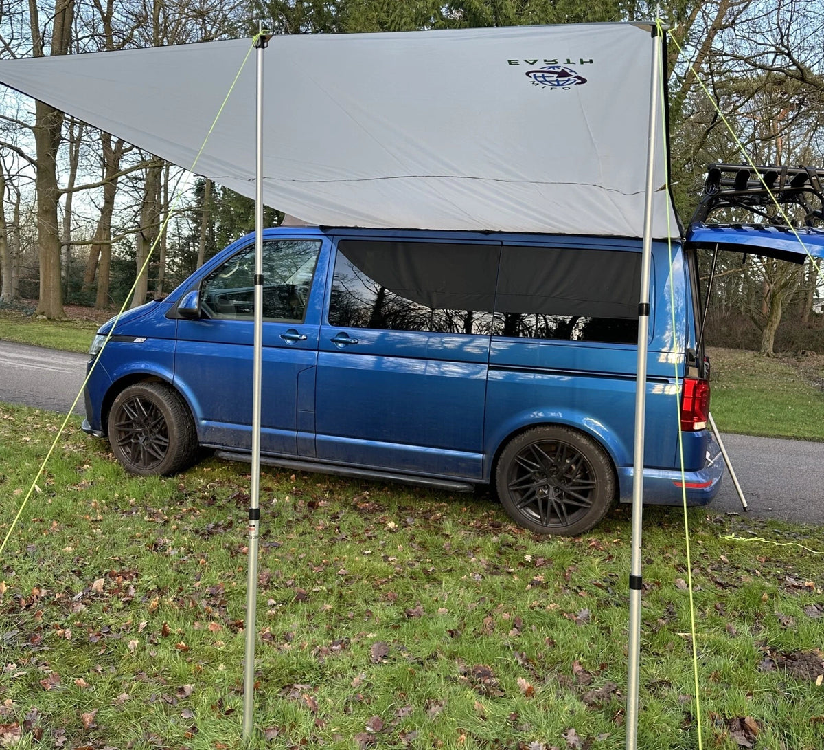 2X Awning Sun Canopy for Campervan Caravan (2010–2023) 2.4 x 3m Stone