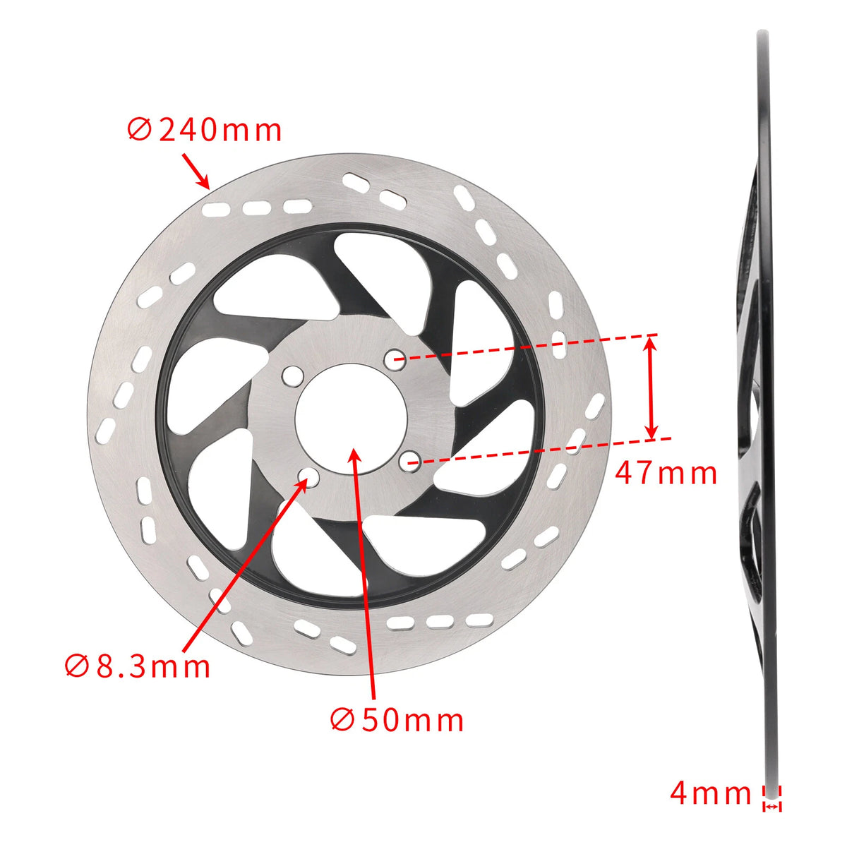 Front Brake Rotor Disc for Suzuki EN125 EN150 (59211-05500)