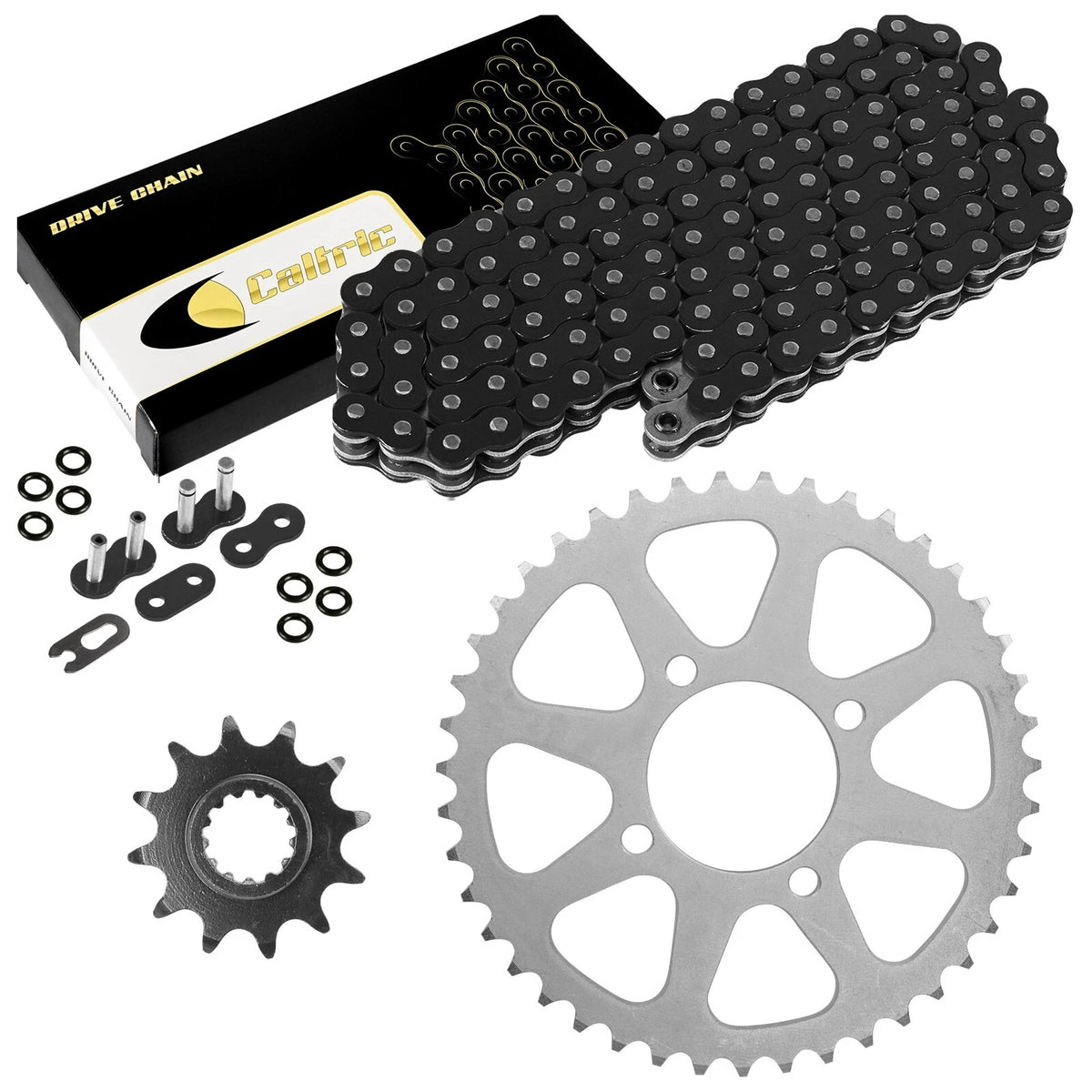 Black O-Ring Drive Chain and Sprockets Kit for Kawasaki KEF300 Lakota (1995–2003) EG3549FS203XO