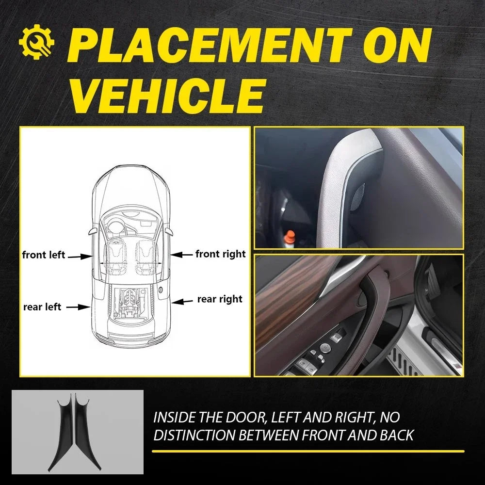 Inner Handle Door Interior Panel Trim Cover for BMW X3 G01 X4 G02 (2018–2024)