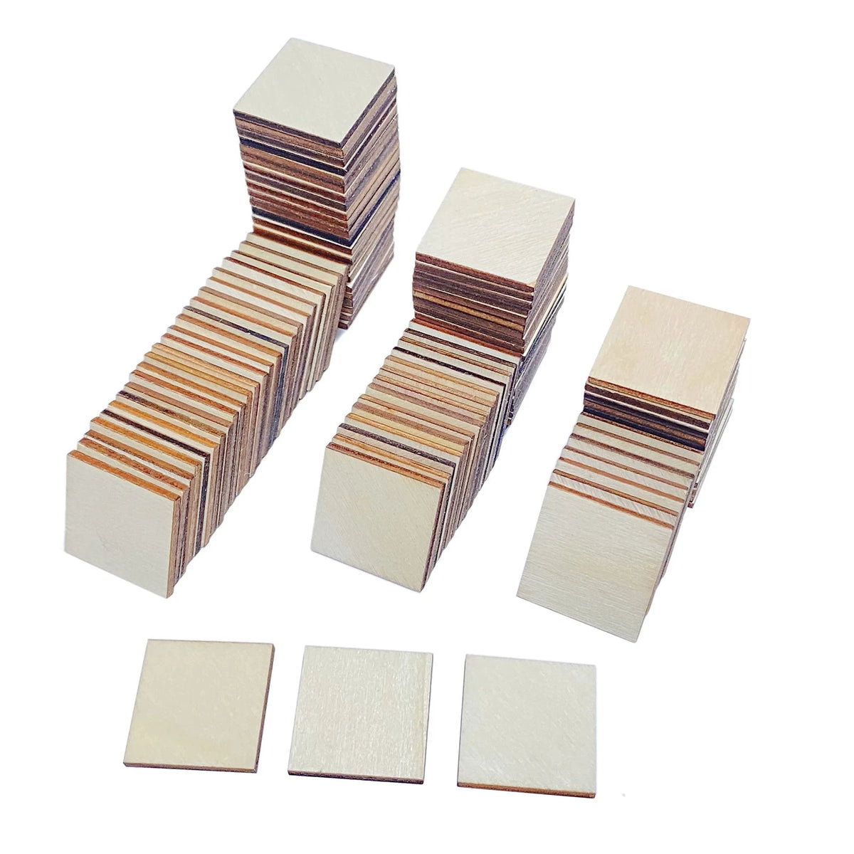 1 Inch Wood Square Tiles for Crafting (Unfinished, Set of 480)