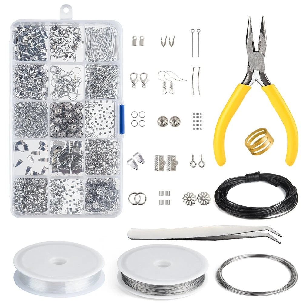 Jewelry Making Kit Findings Set of 4 - Silver, Gold, Black, Clear
