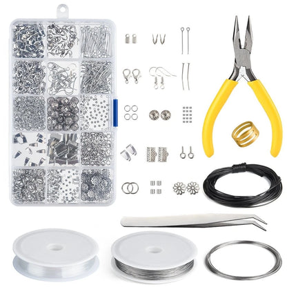 Jewelry Making Kit Findings Set of 4 - Silver, Gold, Black, Clear