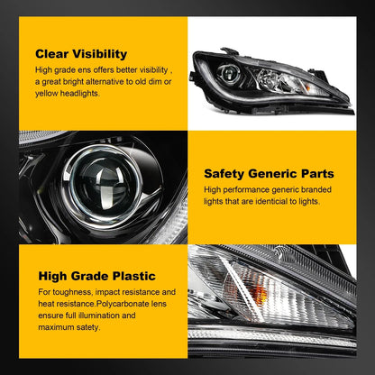 Right Headlight Assembly for Chrysler Pacifica (2017–2020) HID Projector