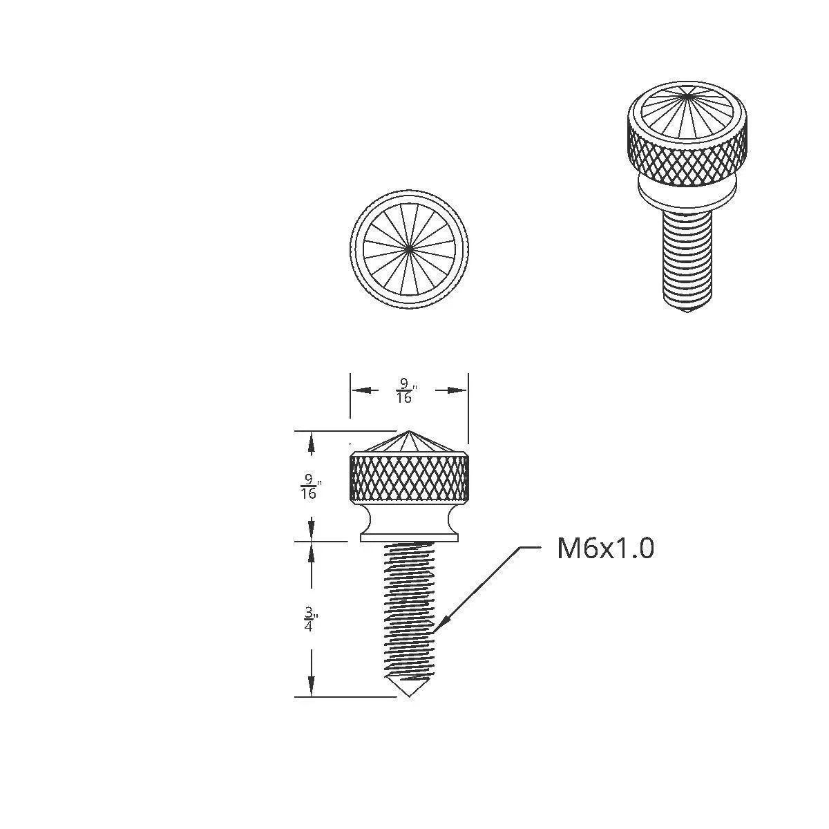 Set of 6 Dash Screws for Kenworth Blue Jewels Chrome (UP#23809)