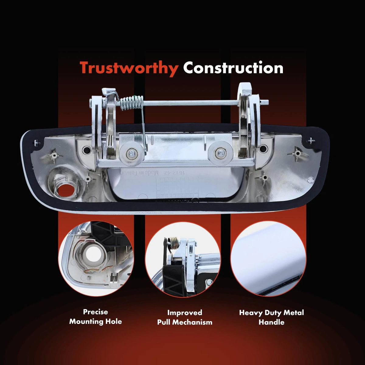 Chrome Tailgate Handle with Camera Hole for Dodge Ram 1500 (2002–2008)