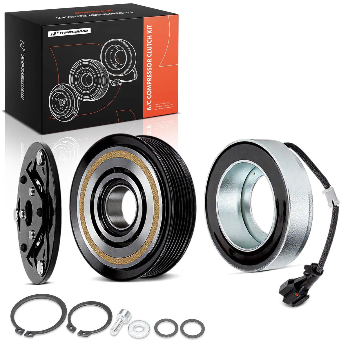 A/C Compressor Clutch Kit w/ 6-Groove Pulley for Subaru Forester (2011–2013)