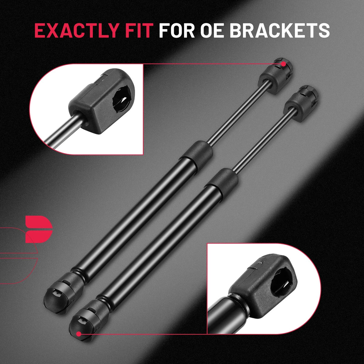 Set of 2 Gas Shock Struts for Leer Camper Shell Window (SL15105)