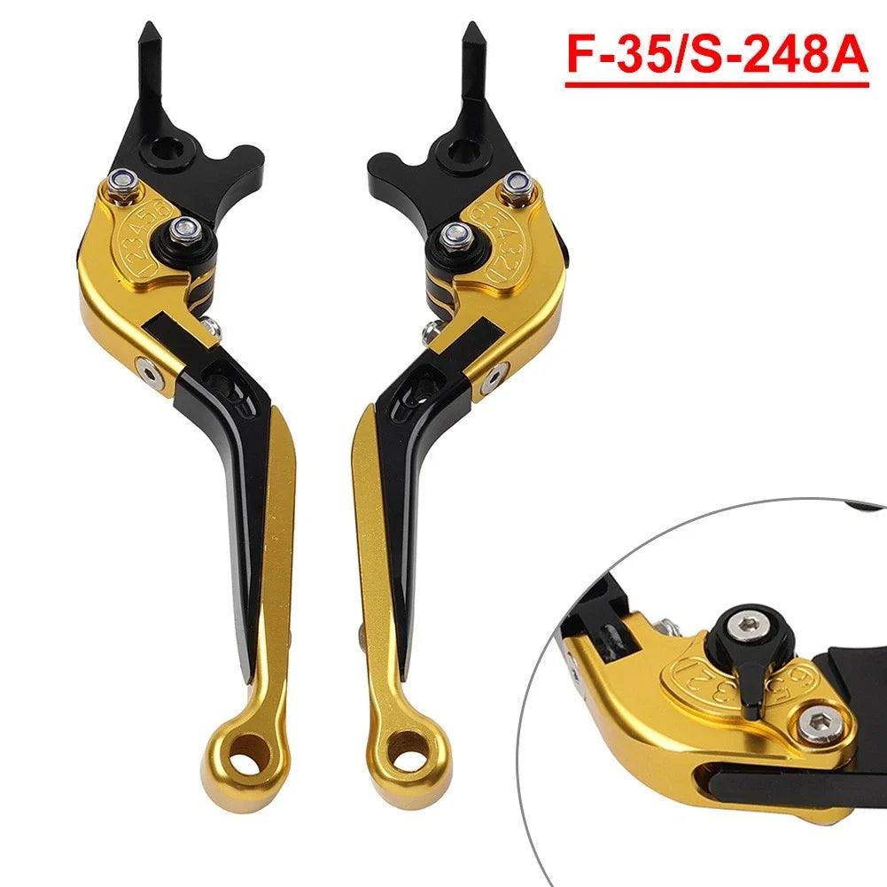 Folding Extendable Brake Clutch Levers for Suzuki GSXR600 GSXR750 (2004–2005) Gold