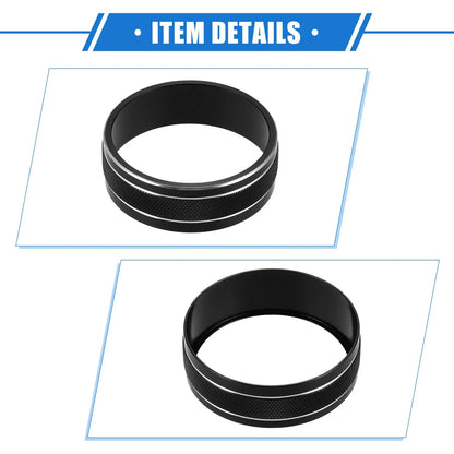 3pcs AC Switch Knob Cover Ring for Jeep Wrangler JK JKU (2011–2018) Black