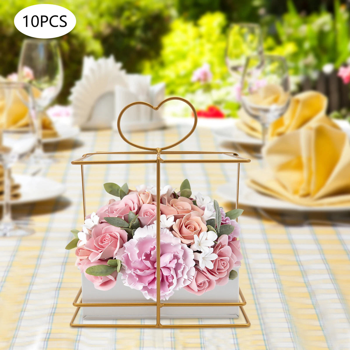 10pcs Gold Vases for Centerpieces Wedding Party Decoration